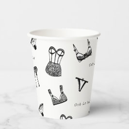 Modernes Brautparty für Pinselskripte Pappbecher