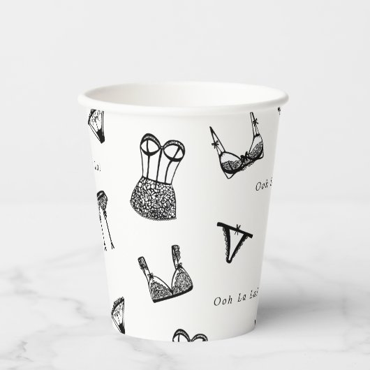 Modernes Brautparty für Pinselskripte Pappbecher (Vorderseite)