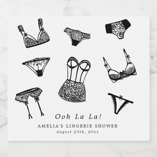 Modernes Brautparty für Pinselskripte Schaumweinetikett (Einzelnes Label)