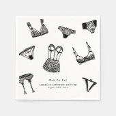 Modernes Brautparty für Pinselskripte Serviette (Vorderseite)
