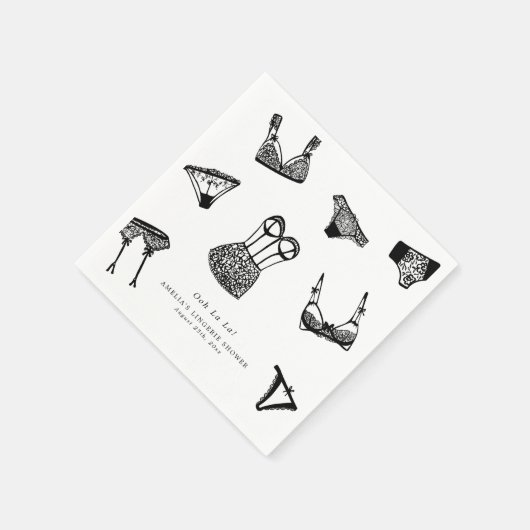 Modernes Brautparty für Pinselskripte Serviette (Ecke)