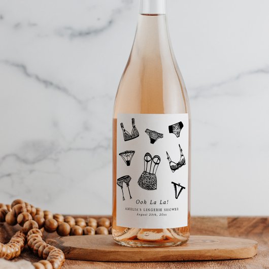 Modernes Brautparty für Pinselskripte Weinetikett