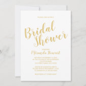 Modernes Brautparty für Schriftzeichen in Weiß und Einladung (Vorderseite)