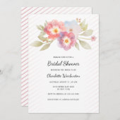 Modernes Brautparty für Wasserfarben Einladung (Vorne/Hinten)