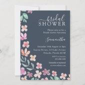 Modernes Brautparty für wild lebende Blume Einladung (Vorderseite)
