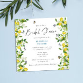 Modernes Brautparty für Zitronen und Schmetterling Einladung