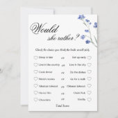 Modernes Brautparty Game, Wer die Bride kennt Einladung (Vorderseite)