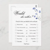 Modernes Brautparty Game, Wer die Bride kennt Postkarte (Vorne/Hinten)