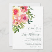 Modernes Brautparty in Aquarell Rosa Einladung (Vorderseite)