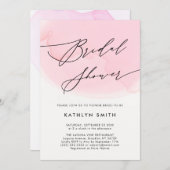 Modernes Brautparty in Rosa Einladung (Vorne/Hinten)