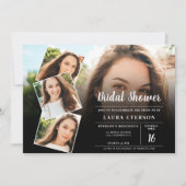 Modernes Brautparty in Schwarzweiß-Foto Einladung (Vorderseite)