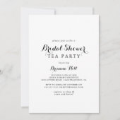 Modernes Brautparty Kalligrafie Tee Party Einladung (Vorderseite)