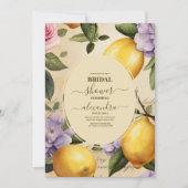 Modernes Brautparty Lemon Garden Einladung (Vorderseite)