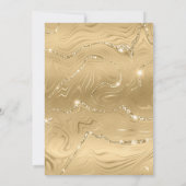 Modernes Brautparty Luxus Gold Einladung (Rückseite)