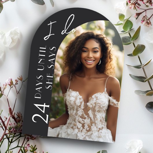 Modernes Brautparty Minimalistisch Arch Foto Einladung