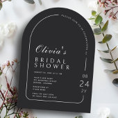 Modernes Brautparty Minimalistisch Arch Foto Einladung