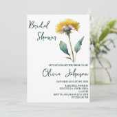 Modernes Brautparty Minimalistisch Field Blume Einladung (Stehend Vorderseite)