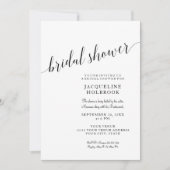 Modernes Brautparty Minimalistische Skripttypograf Einladung (Vorderseite)