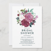 Modernes Brautparty mit Blumen Einladung (Vorderseite)
