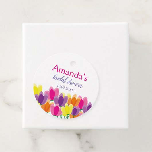 Modernes Brautparty mit Blumen Geschenkanhänger (Beispiel)