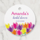 Modernes Brautparty mit Blumen Geschenkanhänger (Vorderseite)