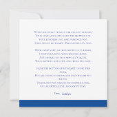 Modernes Brautparty mit Blumenbezug Danke Karte (Rückseite)