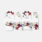 Modernes Brautparty mit Blumenwasser Burgund Geschenkschachtel (Ungefaltet)