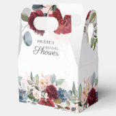 Modernes Brautparty mit Blumenwasser Burgund Geschenkschachtel (Geöffnet)