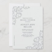 Modernes Brautparty mit Blumenzwiebeln Einladung (Vorderseite)