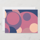 Modernes Brautparty mit farbenfrohen Kreisen Einladung (Rückseite)