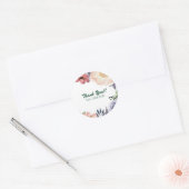 Modernes Brautparty mit floraler Wasserfarbe Chic Runder Aufkleber (Umschlag)