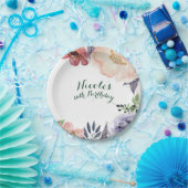 Modernes Brautparty mit floraler Wasserfarbe Party Pappteller (Party)