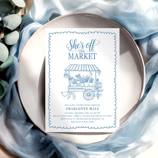 Modernes Brautparty mit Handzeichnung Einladung