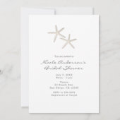 Modernes BRAUTPARTY mit minimalem Weißgraustrand Einladung (Rückseite)