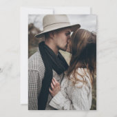 Modernes Brautparty mit Minimalistischem Text und Einladung (Rückseite)