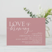 Modernes Brautparty Party, Liebe bricht Invita Einladung (Stehend Vorderseite)