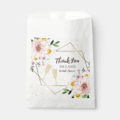 Modernes Brautparty Pink Floral Vielen Dank Geschenktütchen (Vorderseite)