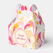 Modernes Brautparty Retro Abstrakt rosa Wavy Geschenkschachtel (Vorderseite)