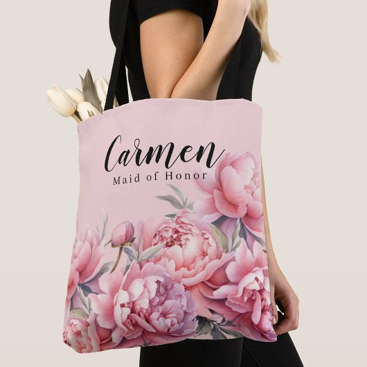 Modernes Brautparty Rosa Blütenfarbe Tasche