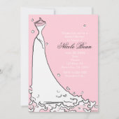 Modernes Brautparty Rosa und Schwarz Chic Einladun Einladung (Vorderseite)