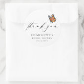 Modernes Brautparty Runder Aufkleber (Tasche)