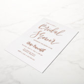 Modernes Brautparty Script Elegant Folieneinladung (Gedreht)