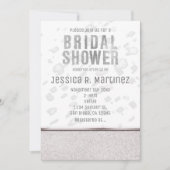 Modernes Brautparty Silver Rain Einladungen (Vorderseite)