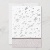 Modernes Brautparty Silver Rain Einladungen (Rückseite)
