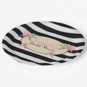 Modernes Brautparty Streifen Teller (Schrägansicht)
