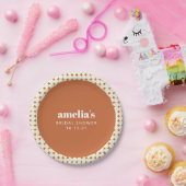 Modernes Brautparty Terracotta Dots Pappteller (Party)