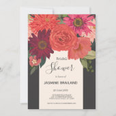 Modernes Brautparty von Blumenblättern Einladung (Vorderseite)