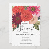 Modernes Brautparty von Blumenblättern Einladung (Vorne/Hinten)