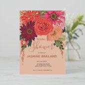 Modernes Brautparty von Blumenblättern Folieneinladung (Stehend vorne)