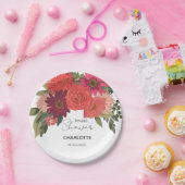 Modernes Brautparty von Blumenblättern Pappteller (Party)